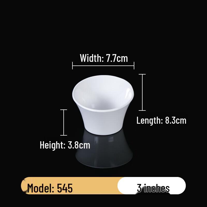 Melamine 3-Compartment Dipping Sauce Dish