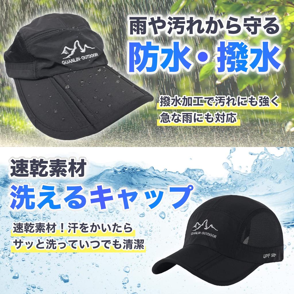 Daction Foldable Running Sports Hat for Men and Perfect for and Sun Protection Cap, Washable, Mesh, Women, Hiking, Baseball, Fishing, Golf, (Navy)