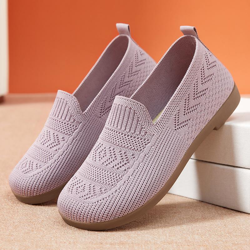 Shoes Women's Shoes Versatile Old Beijing Cloth Shoes Soft Sole Non-slip Mother Shoes Breathable Hollow In the Elderly Flat Shoes