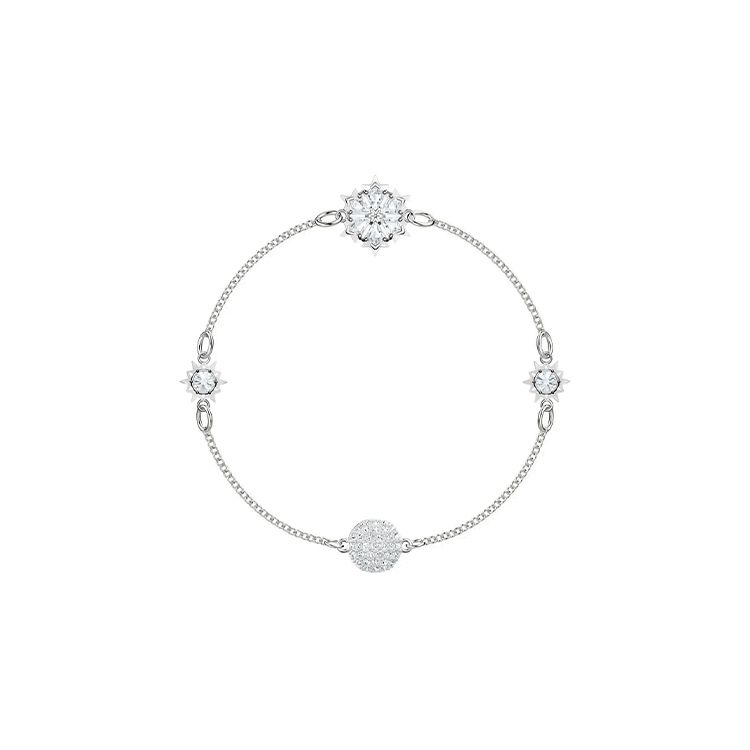 Swarovski Remix Snowflake White Rhodium-Plated Bracelet Small Women bracelet 5451036 Box (Random Color)