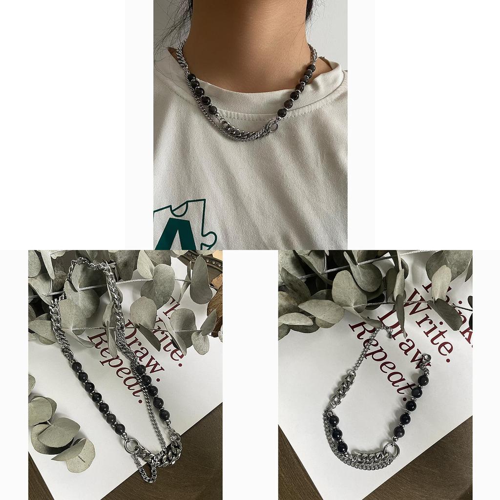 Handmade Geometric Stainless Steel Multilayer Chain Jewelry For Unisex Street Style