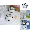 Adorable Panda Plush Toy Keychain Cute Black And White Stuffed Animal Bag Charm