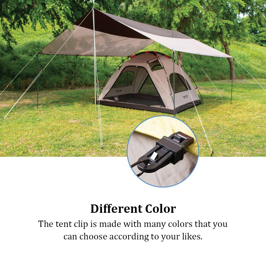 Tent Clip Detachable Replacement Heavy Duty Nonslip Camping Hiking Picnic Canopy Fixing Fastener Clamp Accessories