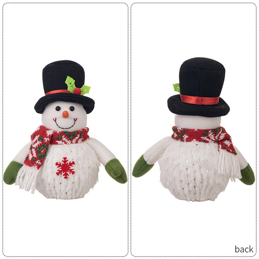 Lighted Christmas Table Decorations, LED Lighted Xmas Snowman Ornaments, Lighted Up Christmas Snowman Doll For Home Indoor Holiday Party Decor