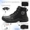 Men's Lightweight Steel Toe Water-Resistant Work Shoes - Anti-Smash, Anti-Puncture, Comfortable for Long Standing.