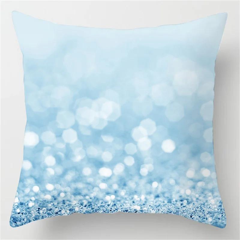 Simple Blue Pattern Pillowcase Living Room Office Home Pillowcase Car Ornaments