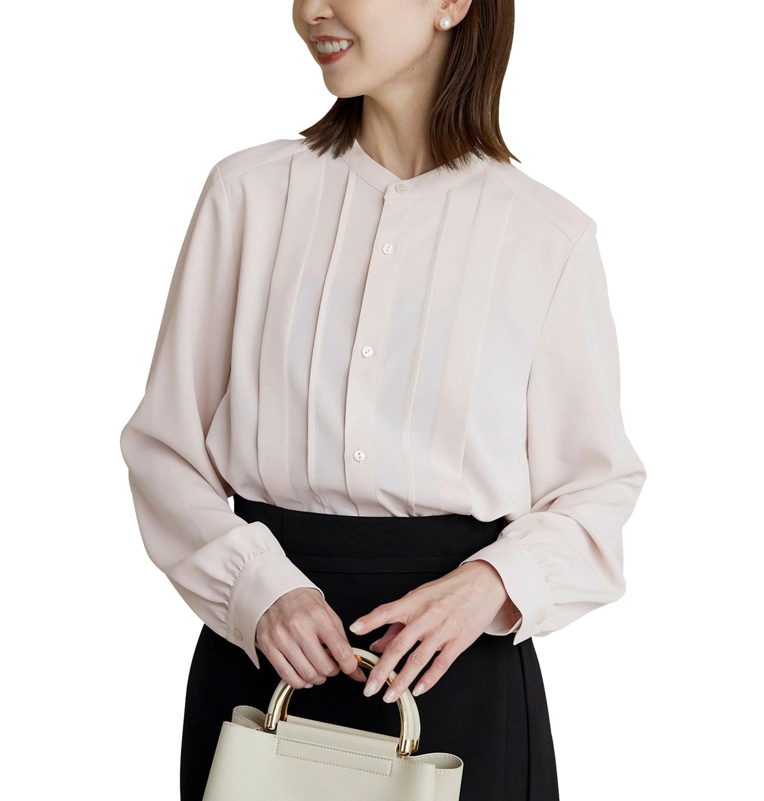 

Блузка ROPE PICNIC: Свобода от белой/случайной блузки с защипами/координация по ссылке женская розовая (65)