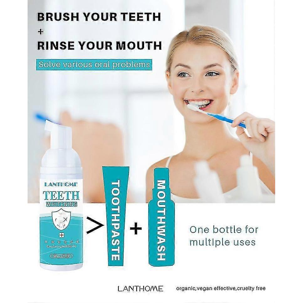 Teeth Whitening Mousse, Teeth Scaling Mousse, Oral Cleansing Foam for Fresh Breath, Deep Cleaning Teeth Care Foam