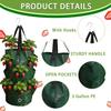 Bolsas de Cultivo para Plantas Colgantes con Asas y Ganchos Colgantes Gotero Automático para Agua Bolsas Colgantes para Fresas con 10 Bolsillos Transpirables