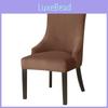 Velvet Wingback Stretch Chair Cover High Back Sloping Arm Dining Chairs Cover