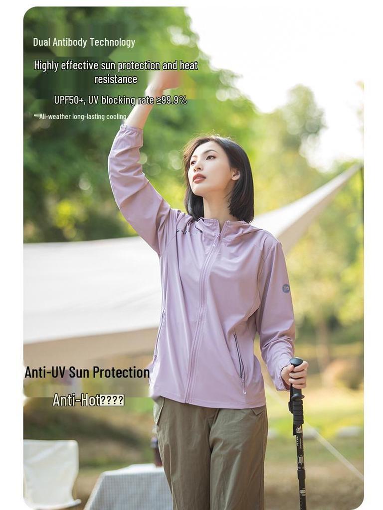 Women's Summer UV-Blocking Ice Silk Jacket - Breathable Plus Size Sun Protection for Running