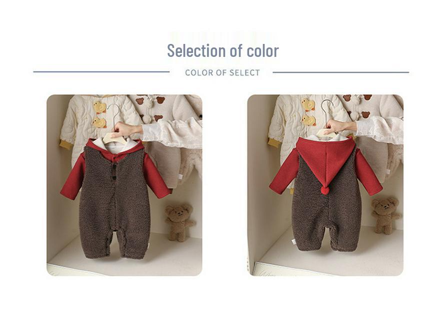 Winter Baby Two-Piece Set: Cute Newborn Girl Romper & Stylish Outwear