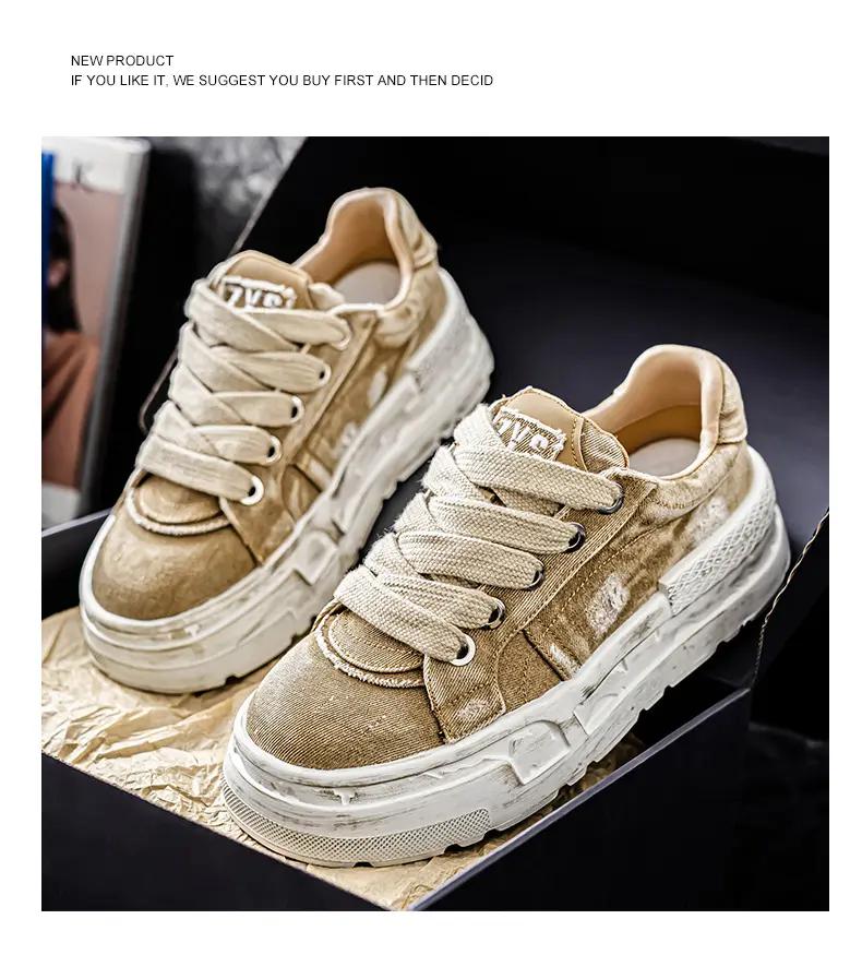 Men's Vulcanized Shoes Flat Non-slip Wear-resistant Breathable Sneakers Classic Fashion Canvas Casual Shoes Brand Shoes for Men