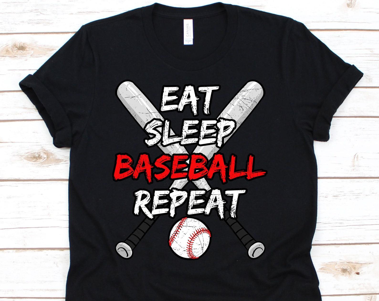 Eat Sleep Baseball Repeat Shirt, Baseball Shirt, Baseball, Baseball Lover Gift, Baseball Player, Gift For Baseball Fans M