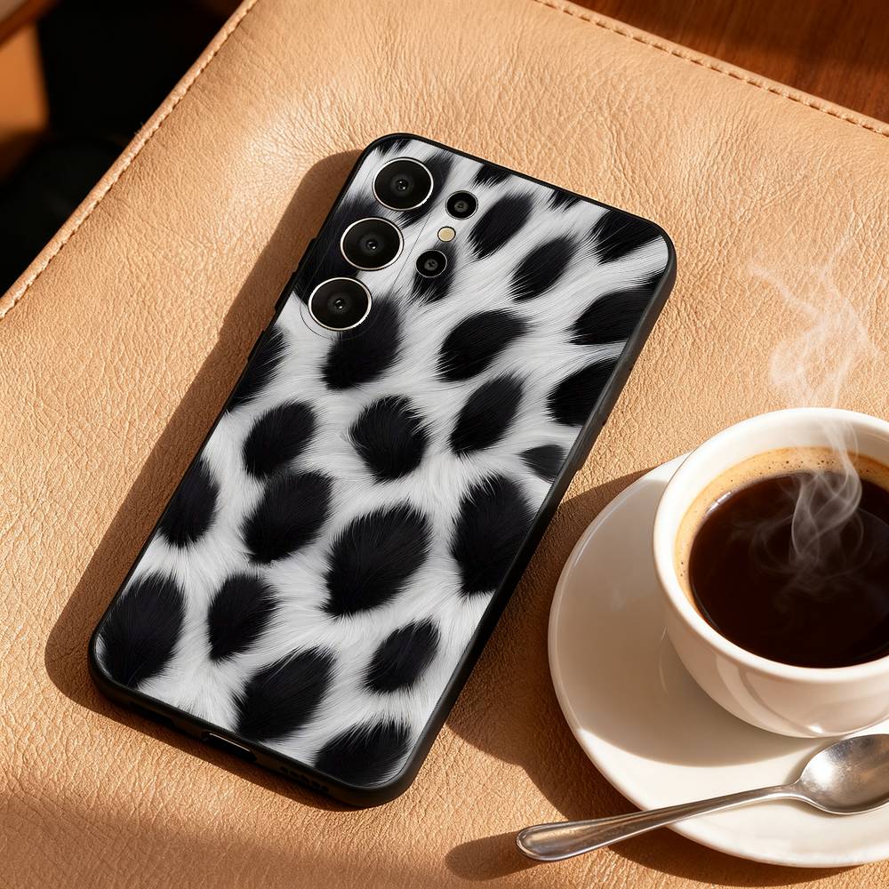 F-Fashion T-Tiger Leopard Print Phone Case For Samsung S25,S24,S21,S22,S23,S30,Ultra,S20,FE,Lite,10,9,Black Cover
