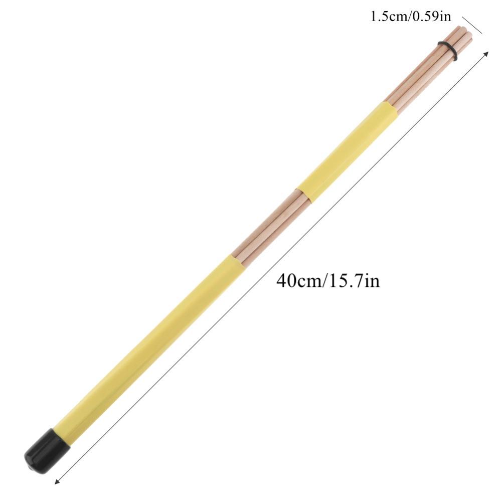 1 Paar Trommelbürsten mit Bambus-Gummigriff und Samtbeutel