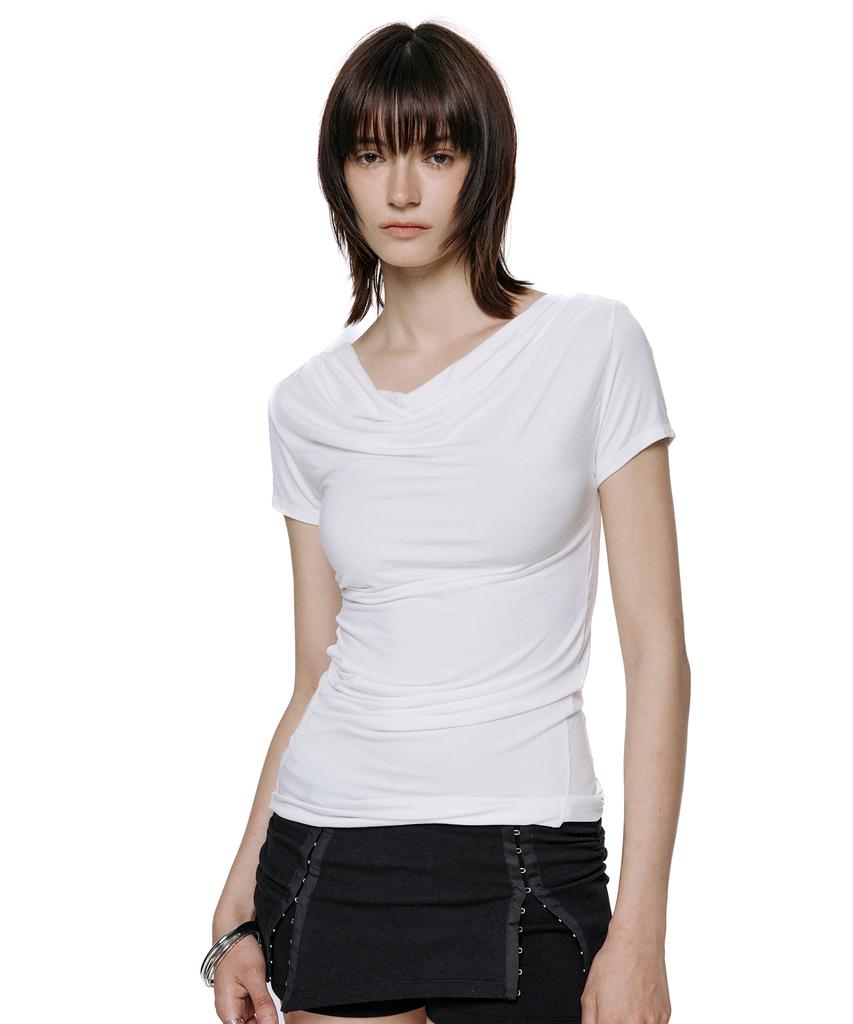 ROCKCAKE Drape Essential Top - White
