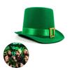 Irish Saint Patricks Day Shamrock Hat Funny National Day Hat Personality Carnivals Party Christmas Adult Flat Top Hat