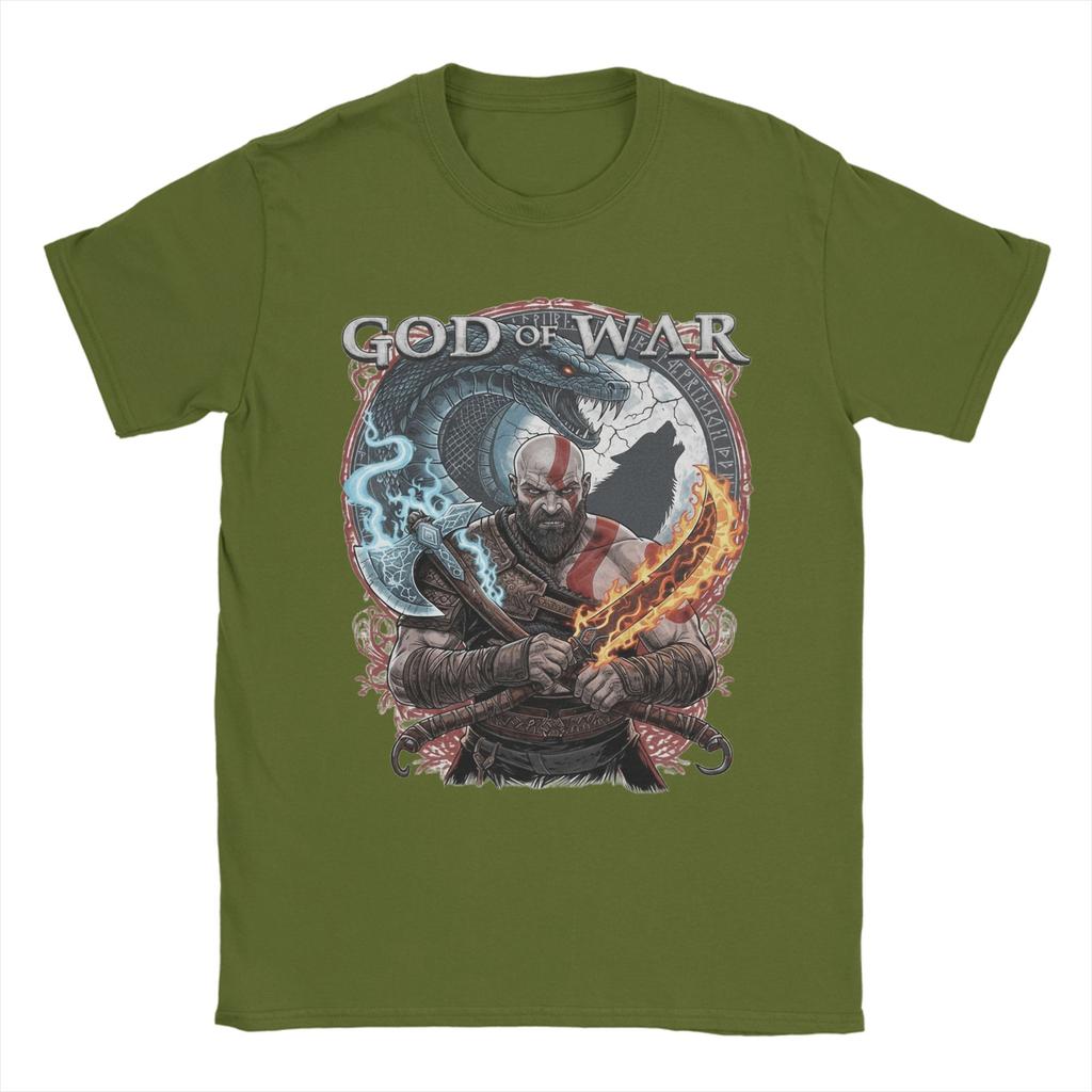 Unisexs TShirts The God of War Kratos Casual Cotton Tees Short Sleeve T Shirt Round Collar Clothes Plus Size