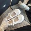 Weird Aestheticism Thick Sole Inner Height Increase Leather Ugly Cute Mary Jane Women Breathable Spring and Summer New Little White Single Shoes