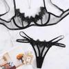 2pcs Set Sexy Lingerie for Women Underwear Panty Set Play See Through Lace Bodysuit Babydoll Sleepwear