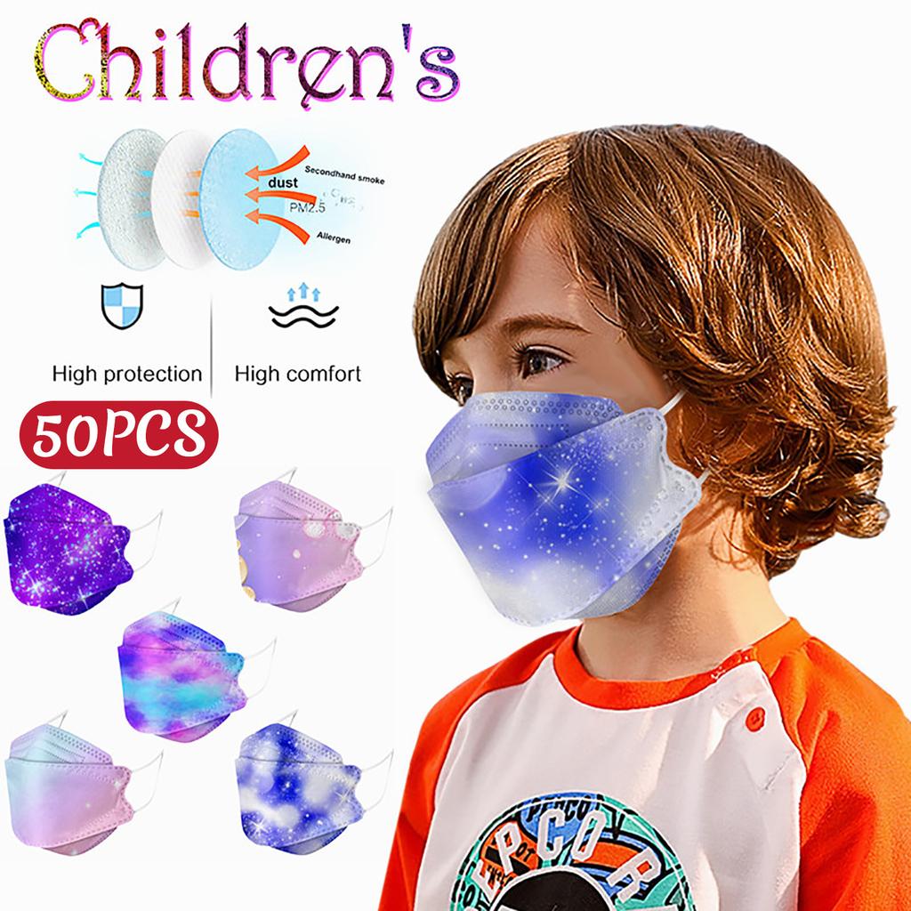 Children's Tie-dye Printing Face Mask Daily Protective Breathable Face Mask