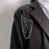 Punk Star Cross Chain Brooch Multi-layer Sweater Collar Clip Y2K Brooch Jewelry  Skirt