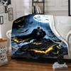 1pc Batman Blanket Lightweight Flannel Throw For Sofa, Bed, Travel, Camping, Livingroom, Office, Couch, Chair, And Bed