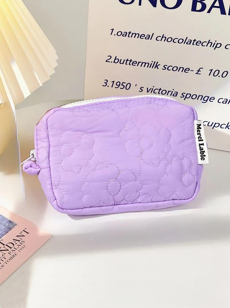 Ins Cute Fabric Pouch Bags Candy Color Cosmetic Bag for Women Girls Airpods Stationery Pencil Zipper Jewelry Kawaii Makeup Pouch