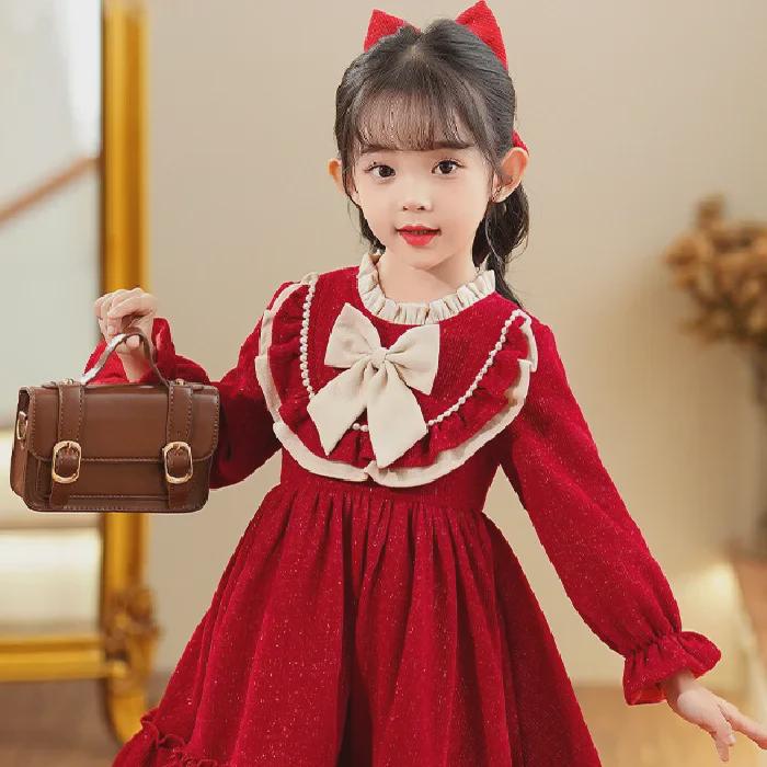 Korean Autumn/Winter Long-Sleeve Princess Dress for 1-Year-Old Girls