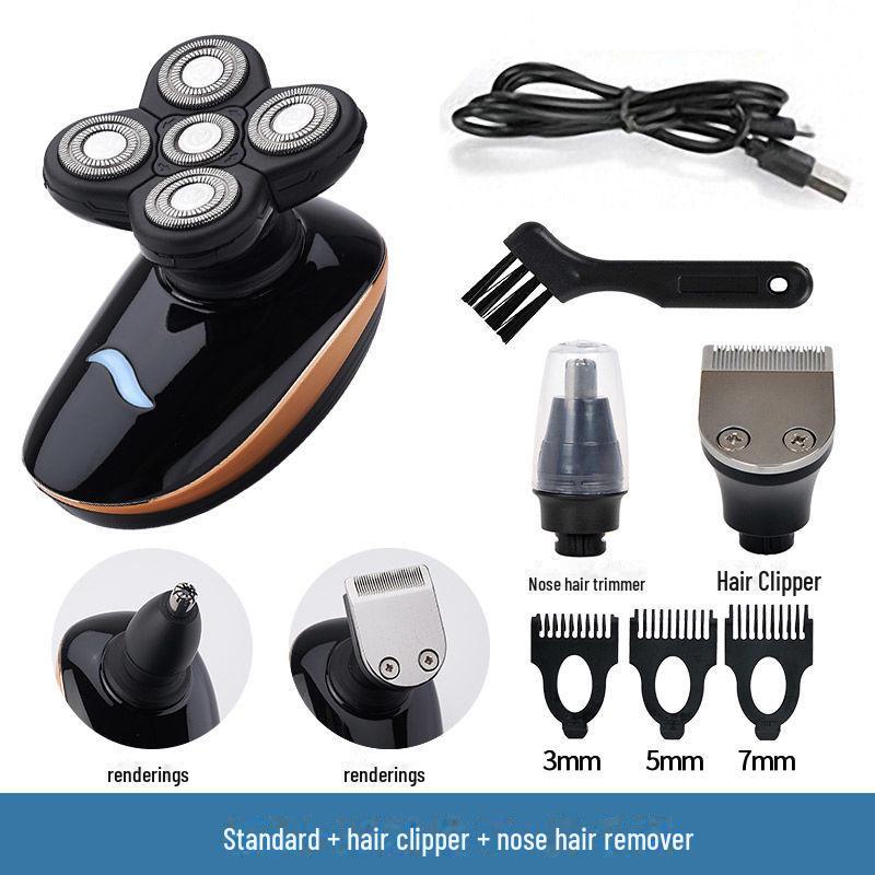 Çok İşlevli USB Araba Tıraş Makinesi Yüz Yıkama ve 5 Bıçaklı Tıraş Bıçağı ile