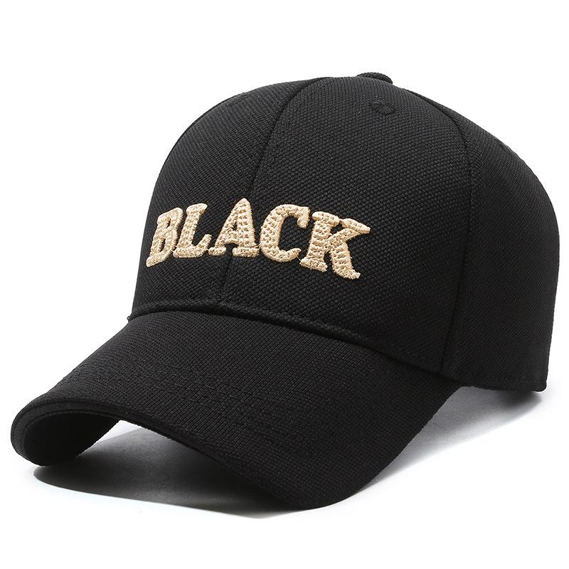 Men Embroidered Letter Baseball Cap Women Black Cap Spring Summer Ponytail Panama Cap Snapback Hat Sun Visor Hats Fishing Hat Peak Cap