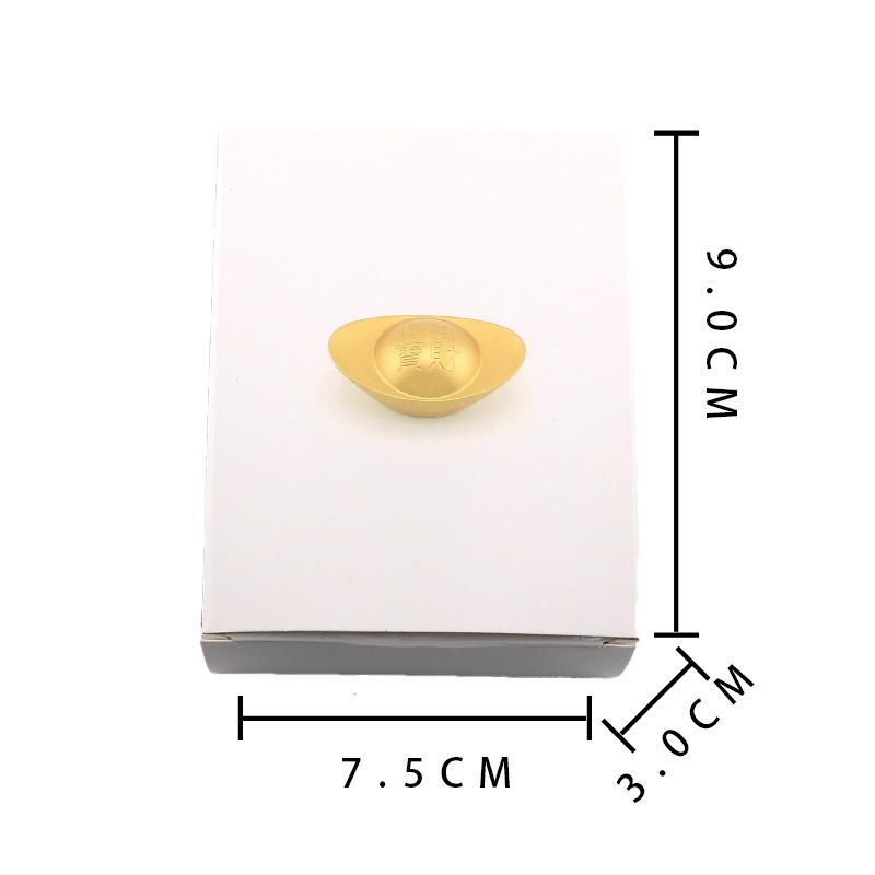 Yuanbao Gold Decompression Handle: Metal Alloy Copper, Wealth-Attracting God of Wealth figurine.