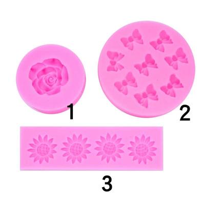 Stampo in Silicone Girasole Rosa per Decorazioni in Fondant e Cioccolato