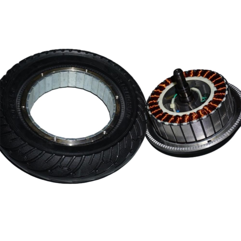 36 V 250 W Neodym-starker Magnet Bürstenloser Motor für Elektroroller 8 Zoll Bürstenloser zahnloser Hochgeschwindigkeits-Radmotor Gummireifen