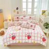 Class A Maternal And Infant Grade Cartoon Washed Cotton Four-Piece Set, Bed Sheet, Bed Hat, Student Dormitory 3Pcs Set, All-Season Bed