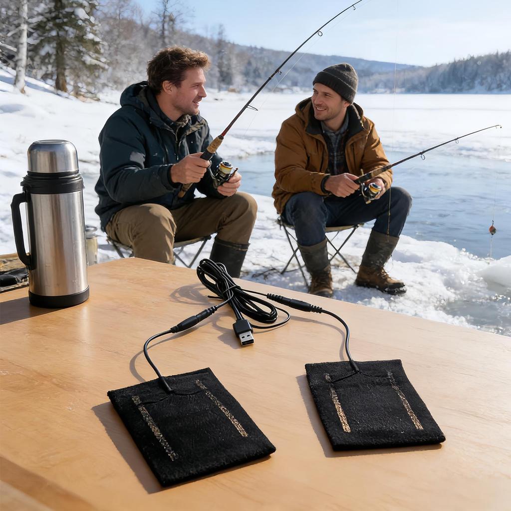 Elektrische USB Handschuhe Heizung Kohlefaser Tuch Beheizte Handschuhe Pad Winter Elektrische Heizfolie Handwärmer