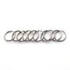[TUNUKE] titanium Ti ring key ring key ring carabiner key lightweight Does not rust luster mirror surface Outer diameter 8/10/12/14mm (10mm, R mirror