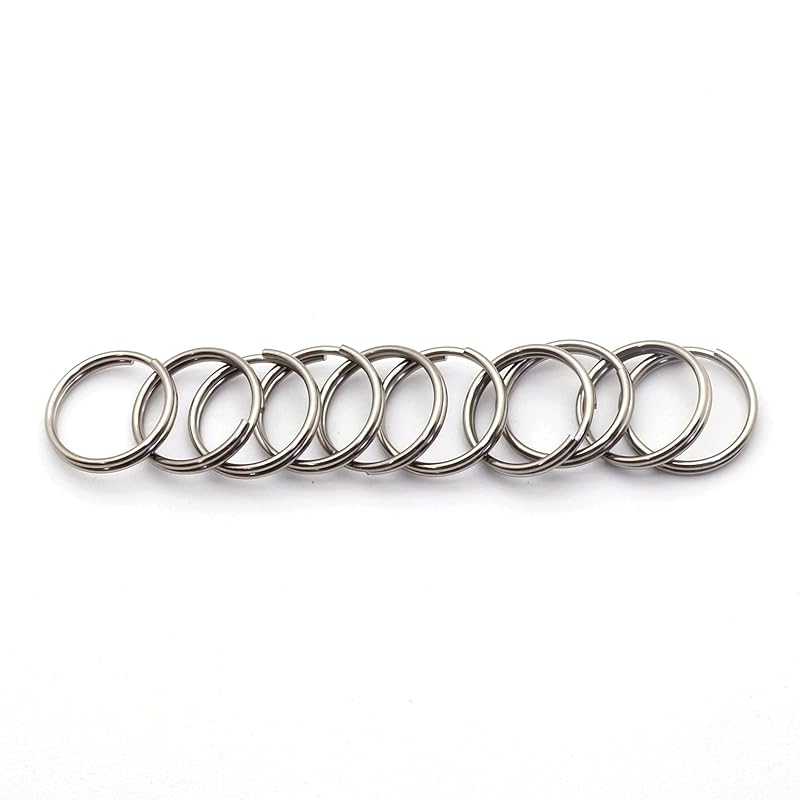 [TUNUKE] titanium Ti ring key ring key ring carabiner key lightweight Does not rust luster mirror surface Outer diameter 8/10/12/14mm (10mm, R mirror