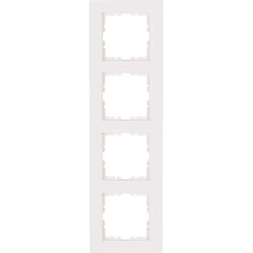 Cadre de recouvrement - KOPP - HK07 - Blanc pur - Lot de 5 - 4 prises 2P+T