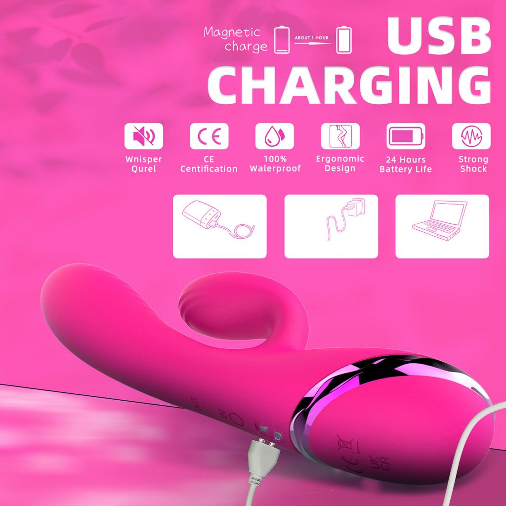 Adult Supplies Rabbit Inflatable Vibrator Inflatable Head G-Spot Nipple Stimulation Women Clitoral Masturbation Dildo Couples Orgasm Sex Toys