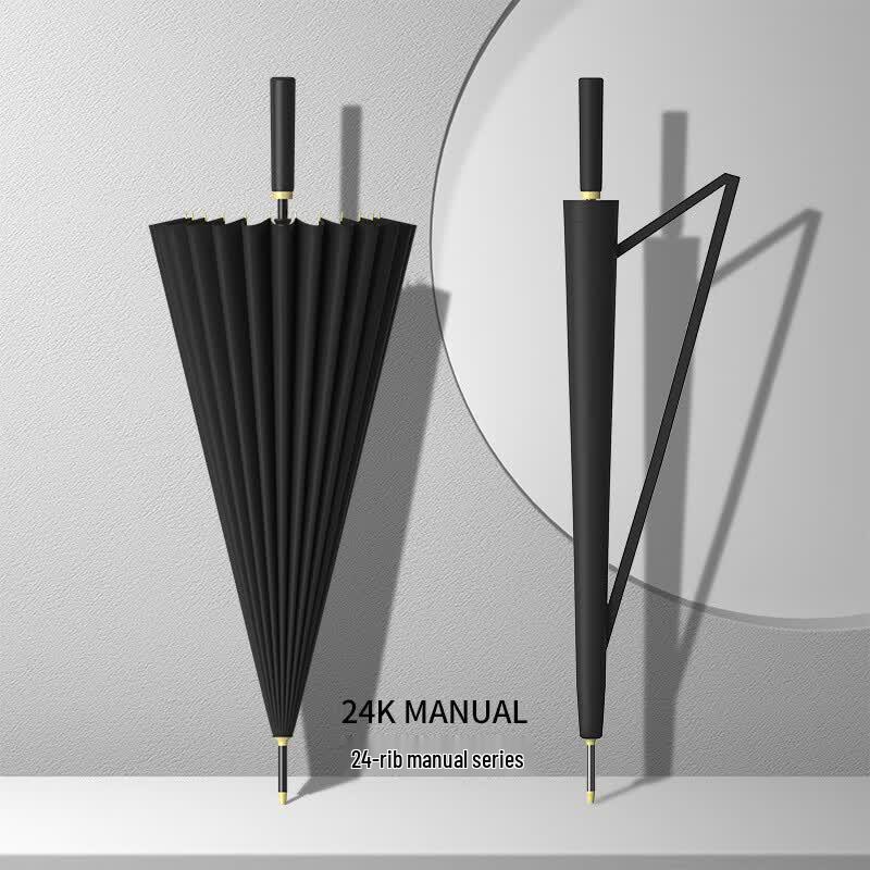 24-Rib Straight Handle Manual Umbrella