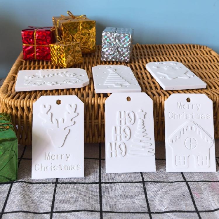 Christmas Resin Molds DIY Bookmarks Resin Molds Silicone Pendant Charm Mold Jewelry Casting Mold for Holiday Decors