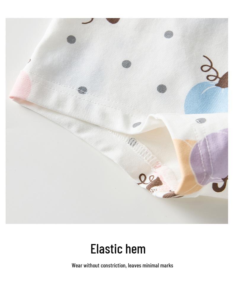 Girls' Antibacterial Pure Cotton Boxer Briefs - A-Grade Comfort for Kids