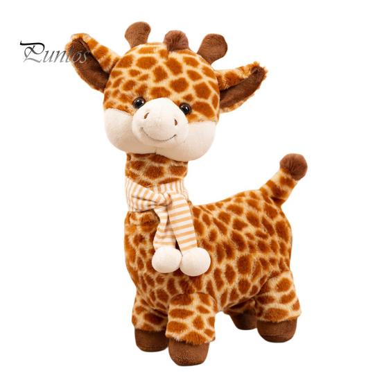 Decorative Giraffe Plush Scarf Toy Soft Stuffed Animal with Knitted Cuddle Family Toys Buddy for Kids Nursery Decor And Gift Baby Shower Birthday