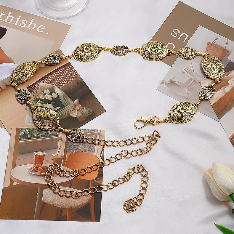 Premium Sense Metal Chain Belt Women'S Waist Decoration With Skirt Suit Hanfu Waist Chain Tide