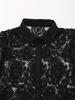 European & American Retro Crochet Knit Hollow Long Sleeve Women's Shirt