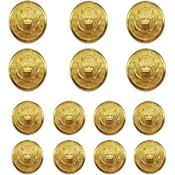 14pcs Gold Blazer Buttons for Suits Blazers Sport Coats 20mm 15mm Metal Shank Blazer Buttons Set for Sewing Coats Suits Blazers (MB20110)