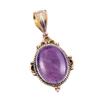Natural Tiffany Stone 925 Solid Sterling Silver TwoTone Gift Pendant 1.5" r7d06