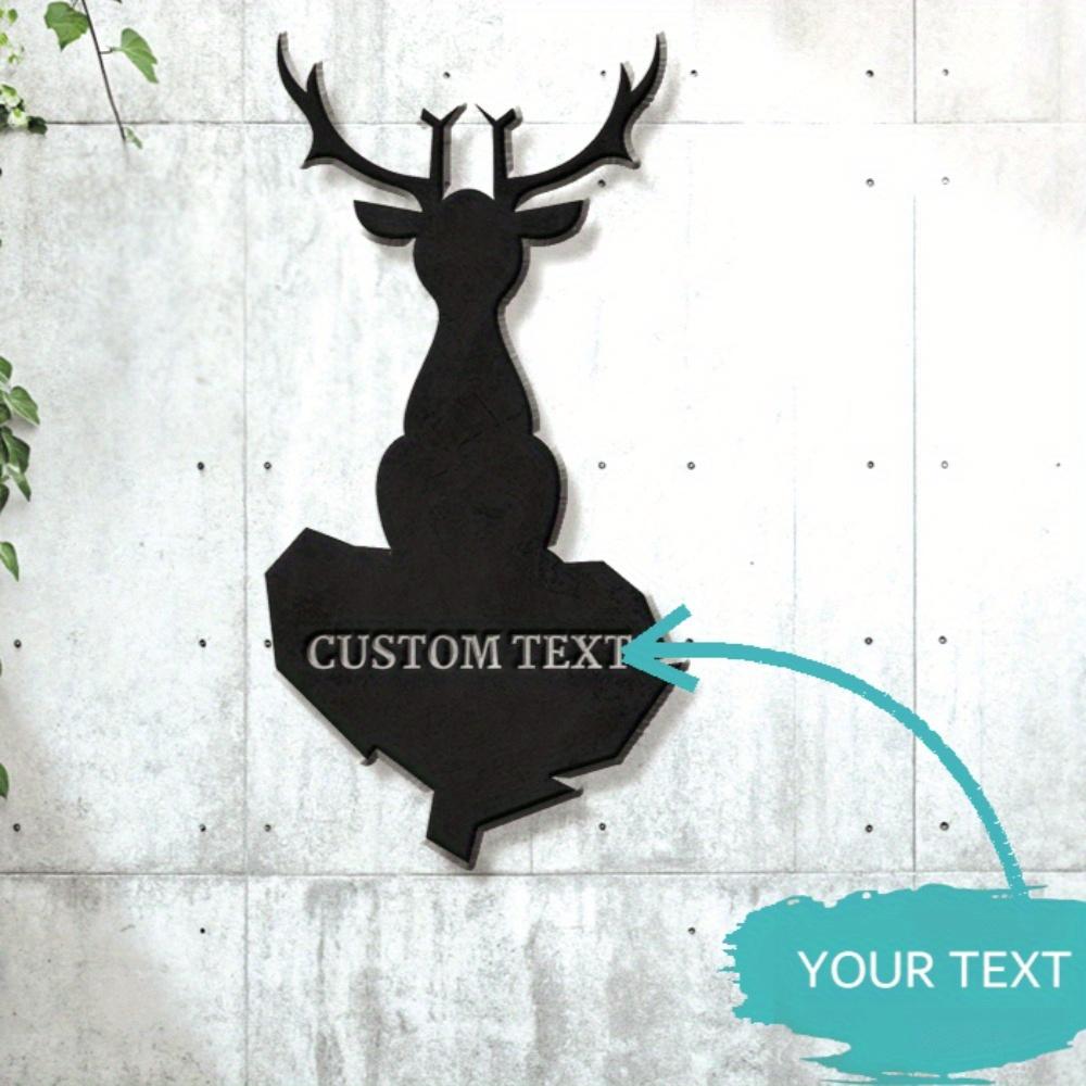 Exquisite Personalized Antique Deer Head Metal Wall Decor All Weather Garden Art Charming Gift
